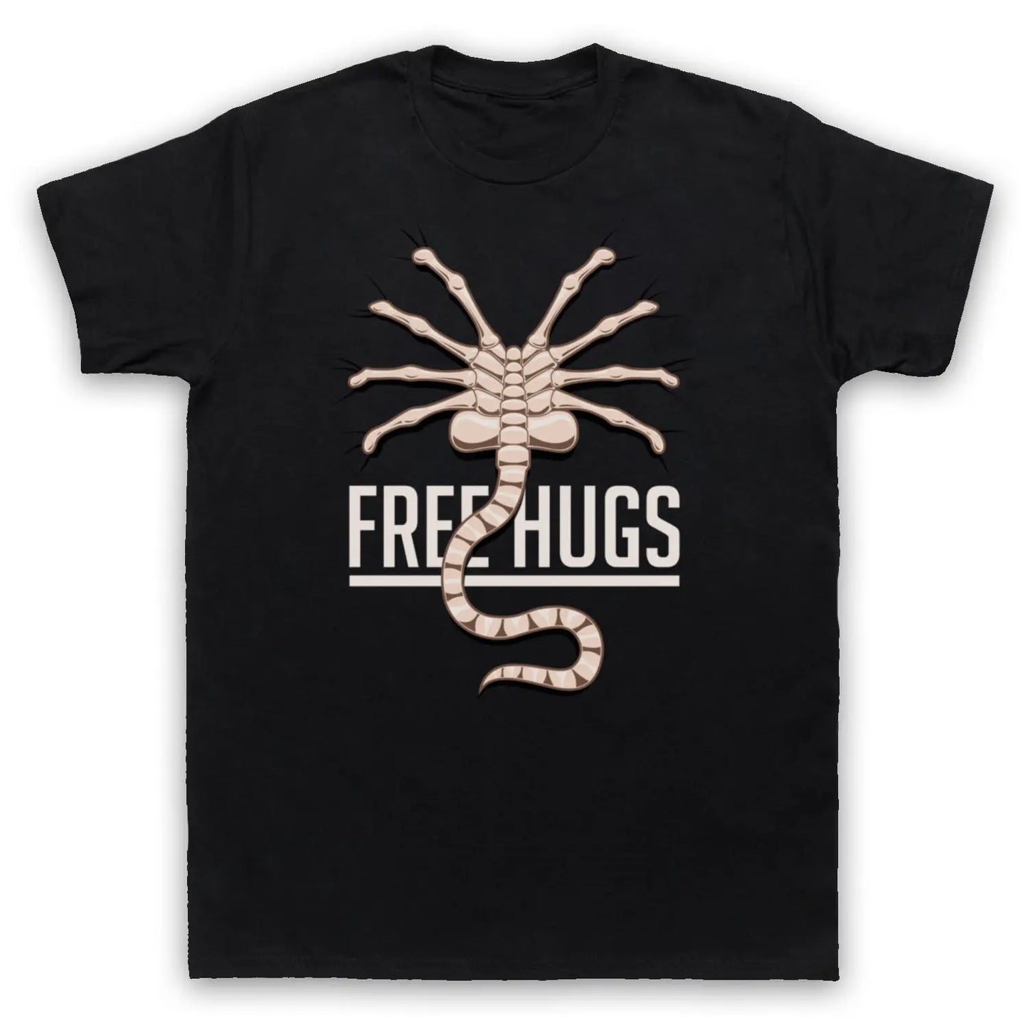 NONE 2026 T-shirts "Alien" Movie 'FREE HUGS' ALIENS FACEHUGGER ALIEN SCI FI