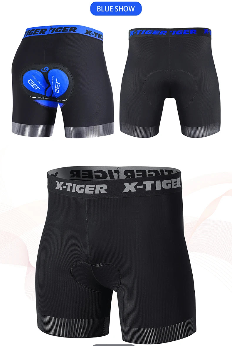 5D Padded Cycling Underwear Shorts by X-TIGER