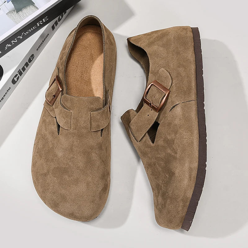 Men's Faux Suede Slip-On Mules for Beach Wear