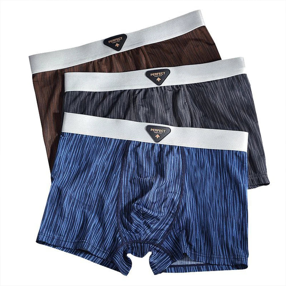 Men's Boxer Briefs Moisture-Wicking Polyester Spandex