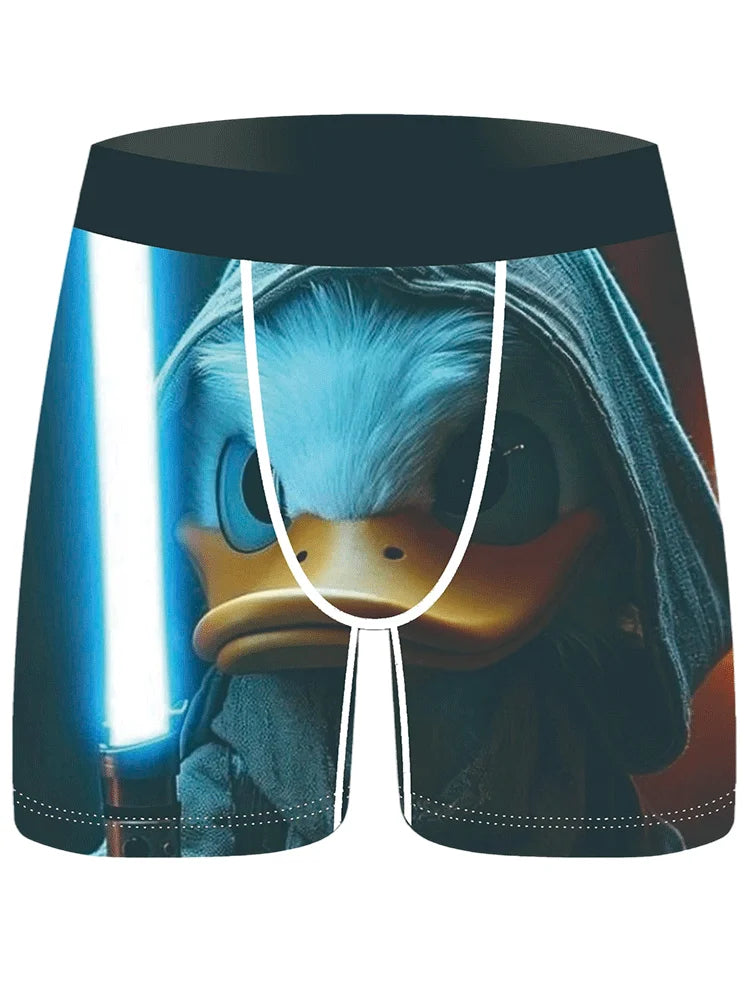 Duck Themed Boxer Shorts for Men - 3Pcs Breathable Set