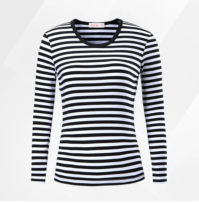 Men's Casual Long-sleeved Striped T-shirt