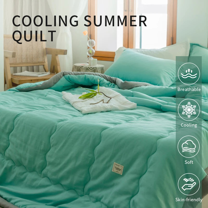 Lightweight Solid Color Summer Quilt in Polyester