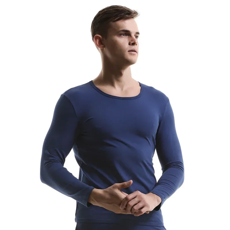 Men's lightweight pajama top - pure cotton, loose-fit long sleeve, casual loungewear for autumn/winter