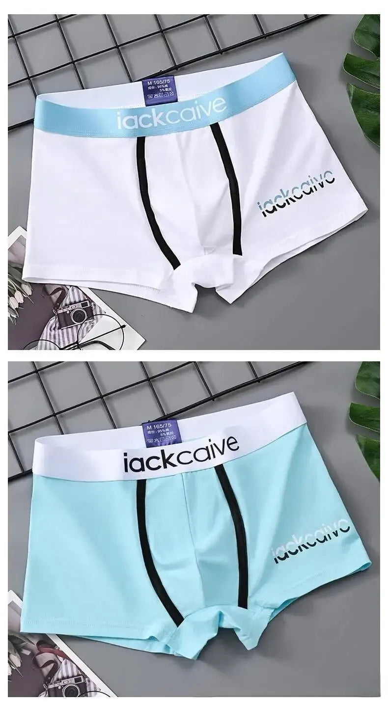 Cotton Men's Boxer Shorts 3Pcs Breathable M - 3XL