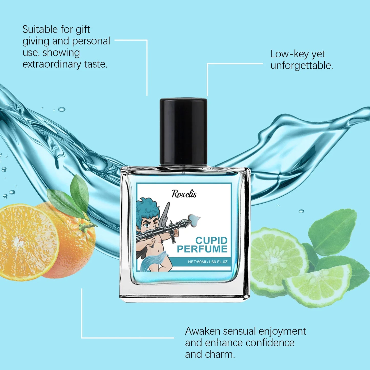 50ml Pheromone Cologne for Men Alcohol Free Floral Scent