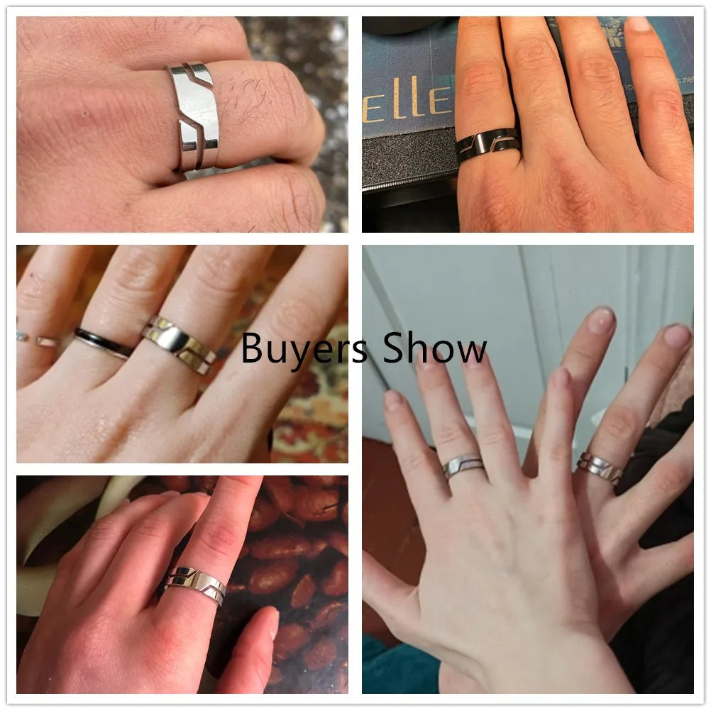 skyrim Stainless Steel Ring for Men + Women Black Minimalist Casual Ring