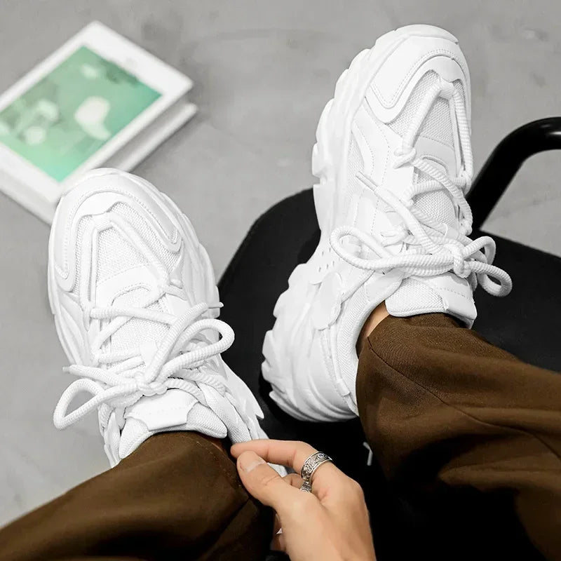 Mens Breathable Luxury Platform Sneakers for Men