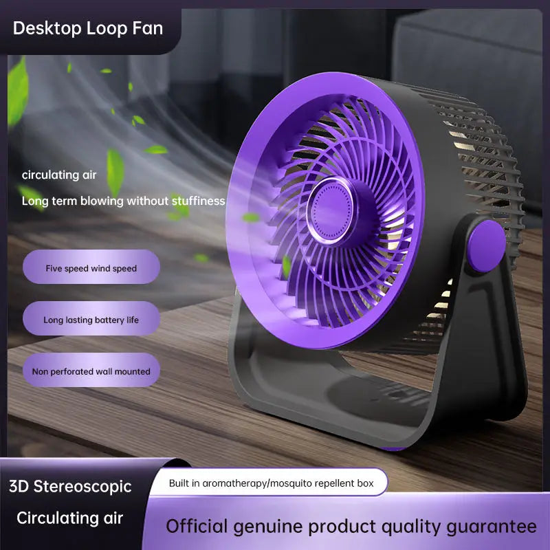 Portable Cordless Electric Fan for Air Circulation