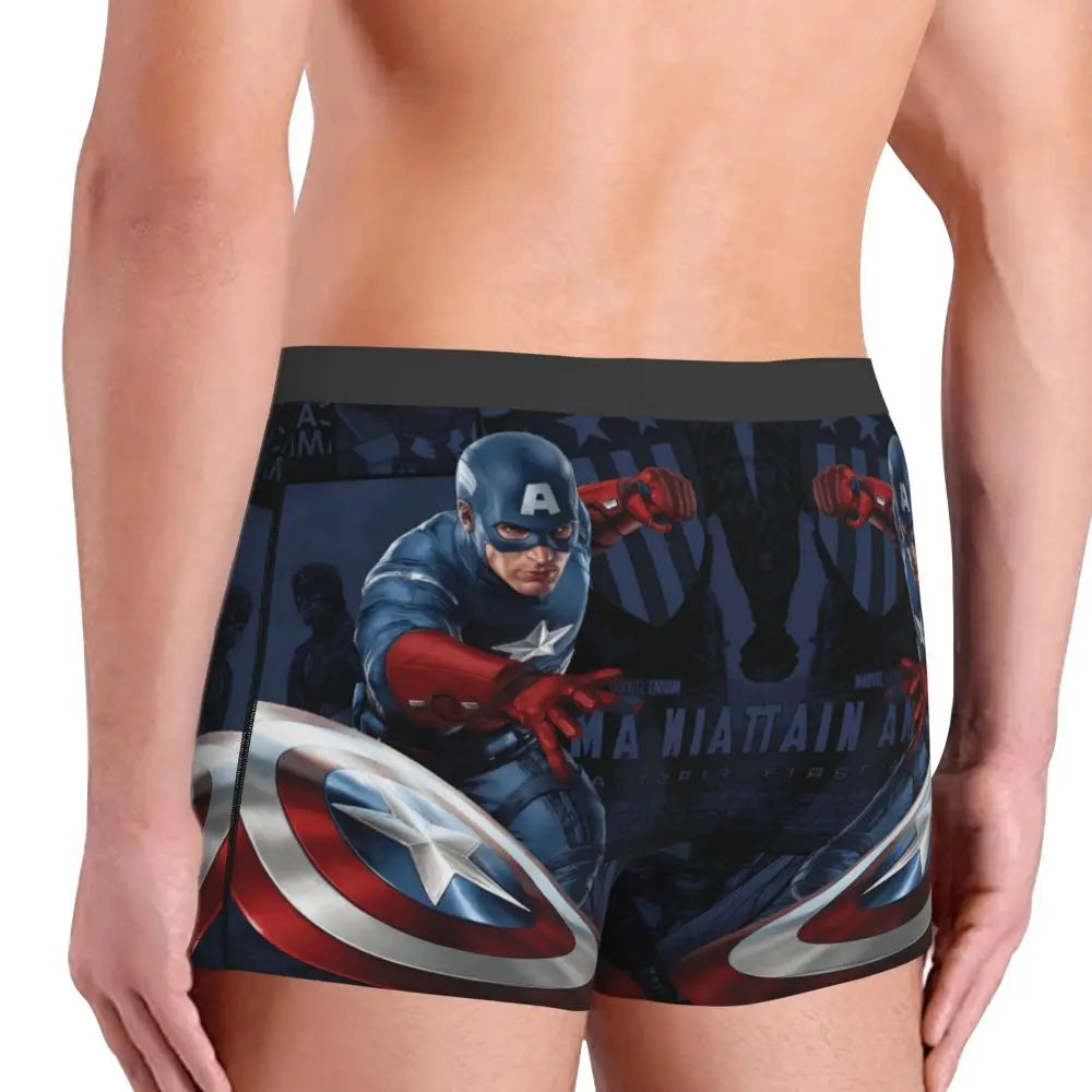 Captain America Comics Design Boxer Shorts for Men by MINISO
