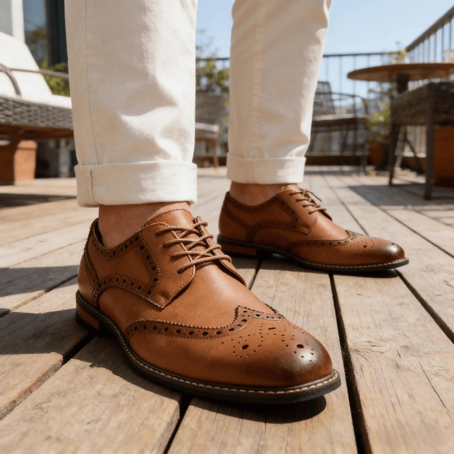 Mens Comfortable Lace-Up Dress Shoes for Business and Weddings