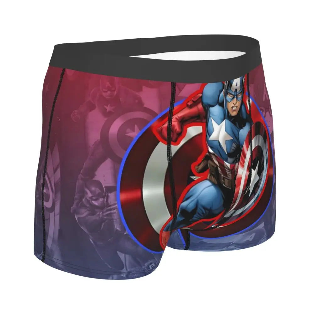 Captain America Comics Design Boxer Shorts for Men by MINISO