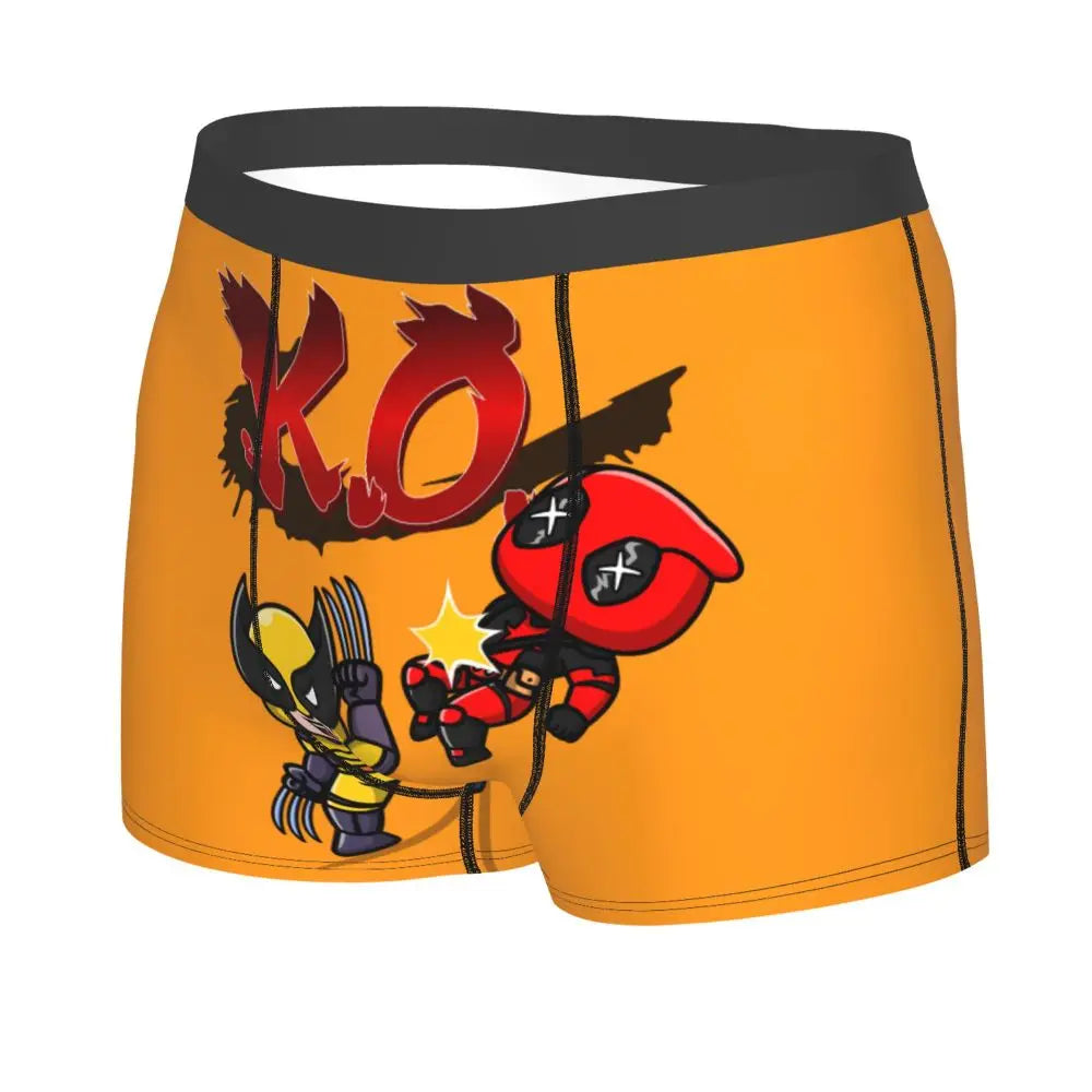 Deadpool Boxer Shorts for Men - Lycra Polyester Blend
