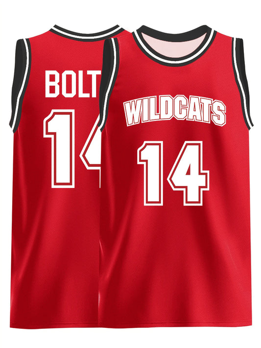 Red Basketball Jersey #14 Casual Sweatshirt