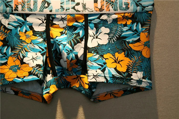 Men's Cotton Boxer Shorts Floral Print XXXL
