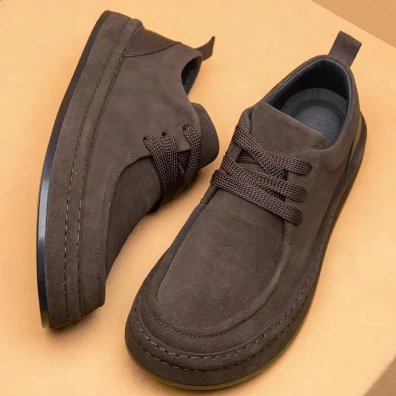 Brown Casual Loafers for Men Made of Durable Suede