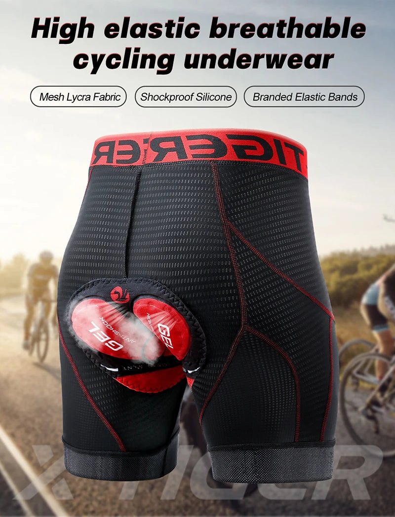 5D Padded Cycling Underwear Shorts by X-TIGER