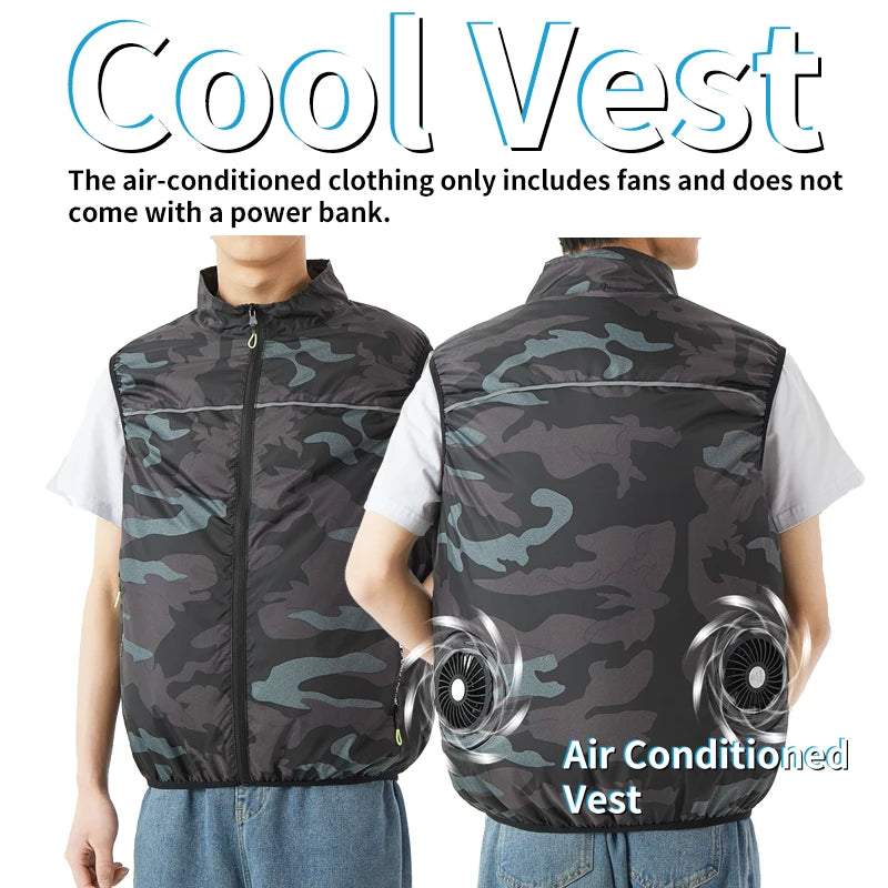 USB-Powered Cooling Vest for Men and Women - Summer Outdoor Use