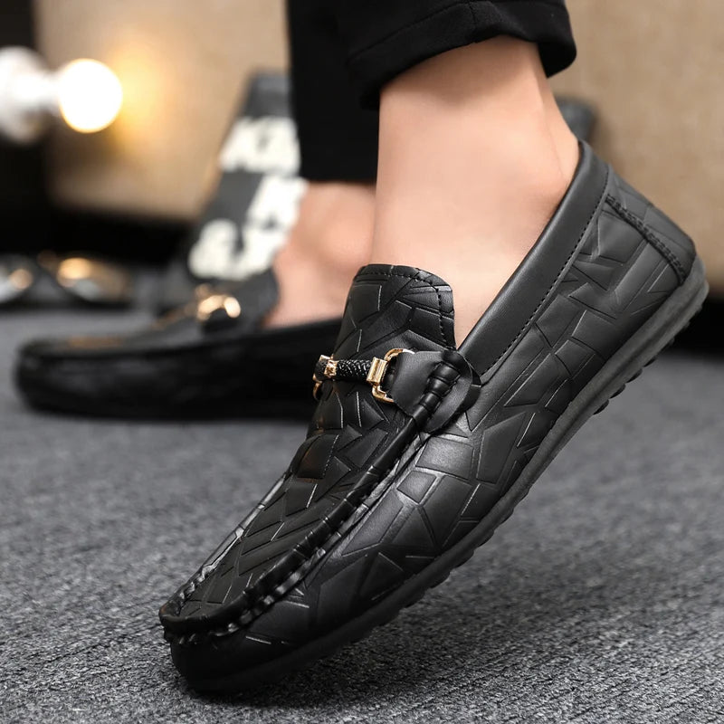 Men's Casual Leather Loafers for Sports and Climbing