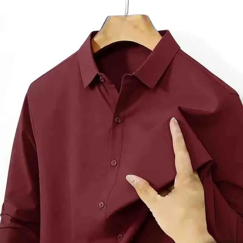 Men's Black Long Sleeve Button Down Dress Shirt