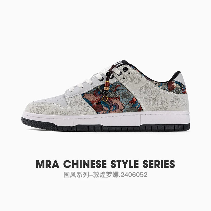 Mr.A Brand Personalized Embroidered Trendy Shoes Creative Casual Sports Men's Shoes Versatile Lace-Up High-Quality Men's Casual Shoes