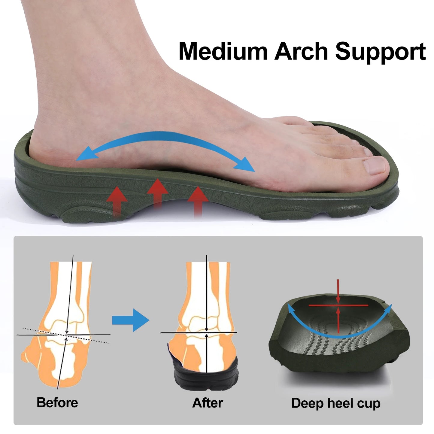 Smile Pop Casual Men EVA Slippers for Outdoor Use