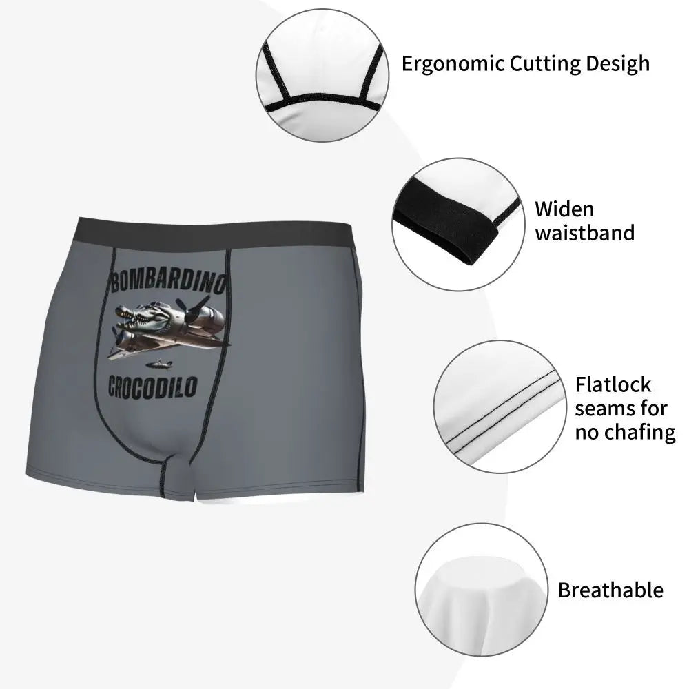 Men's Boxer Shorts Brr Brr Patapim Funny Italian Brainrot