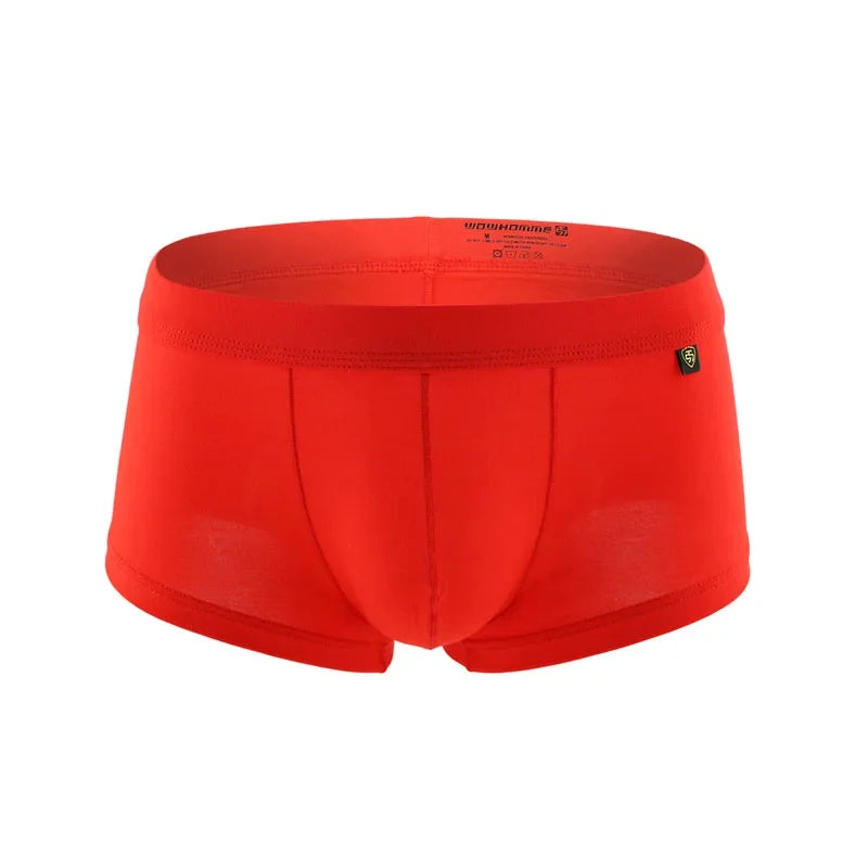 Men's Modal Boxer Shorts Low Waist Trunks