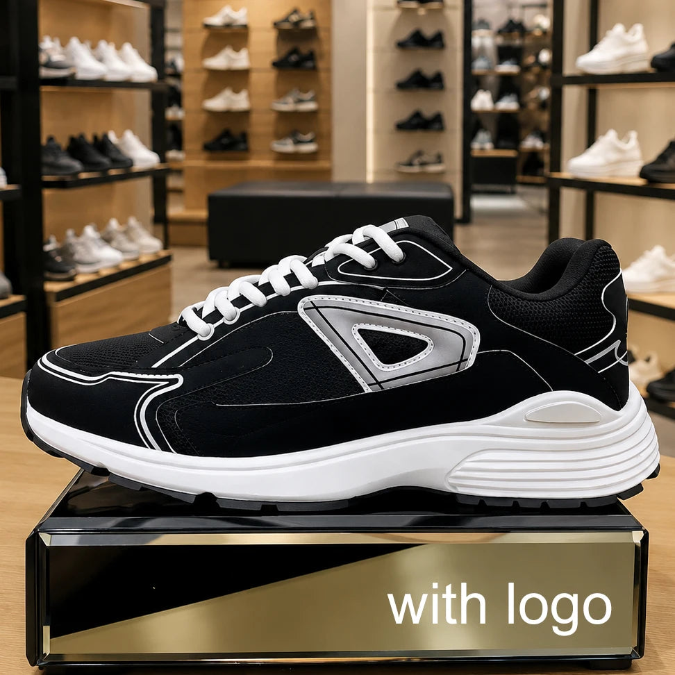 Men's Mesh Lace Up Running Shoes for Casual Sports
