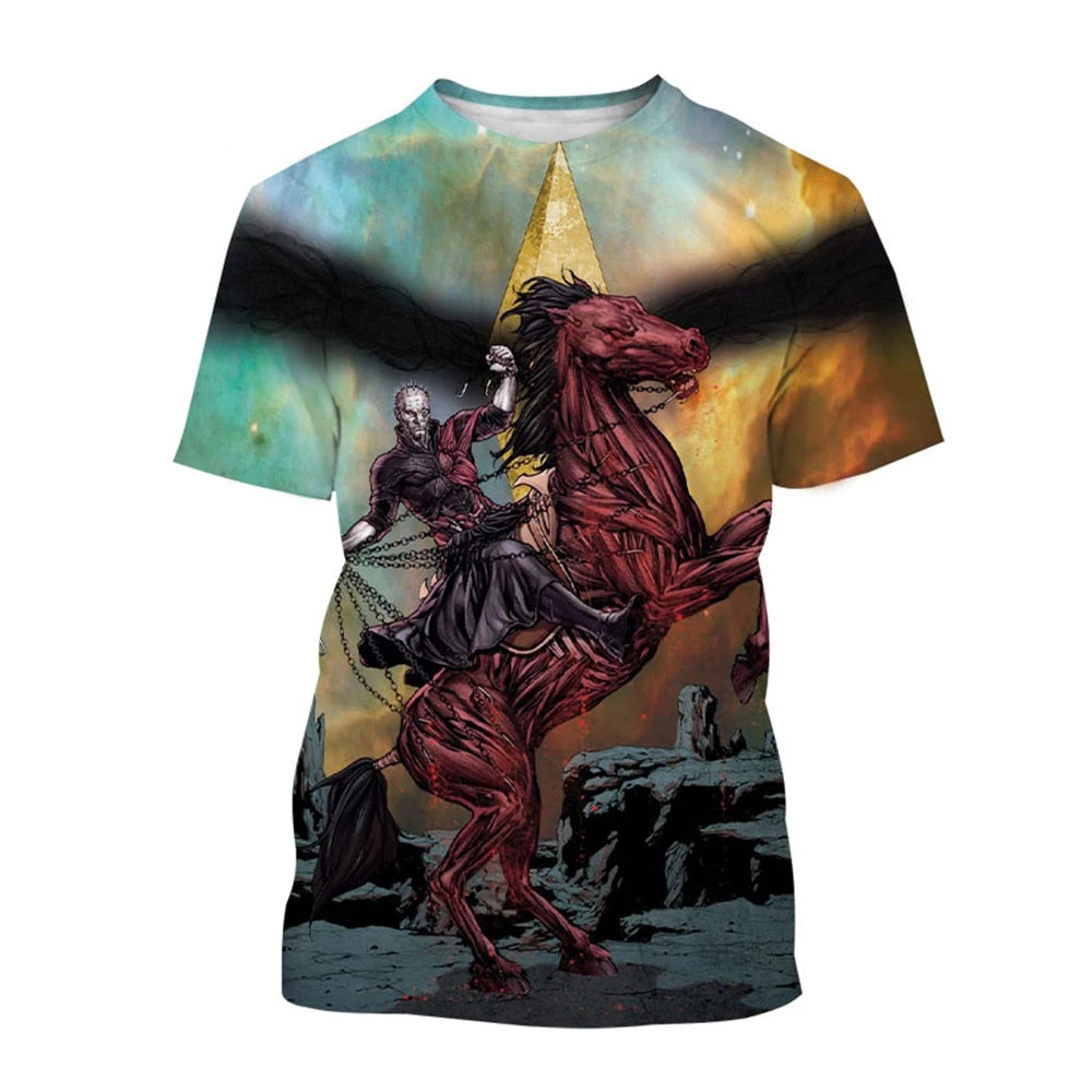 3D Printed Horror Movie Hip-Hop Short Sleeve Shirt