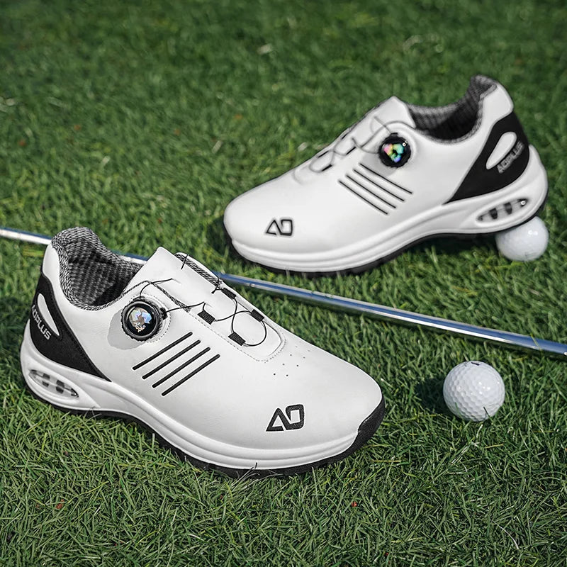 Men's Casual Golf Shoes with Elastic Band Closure