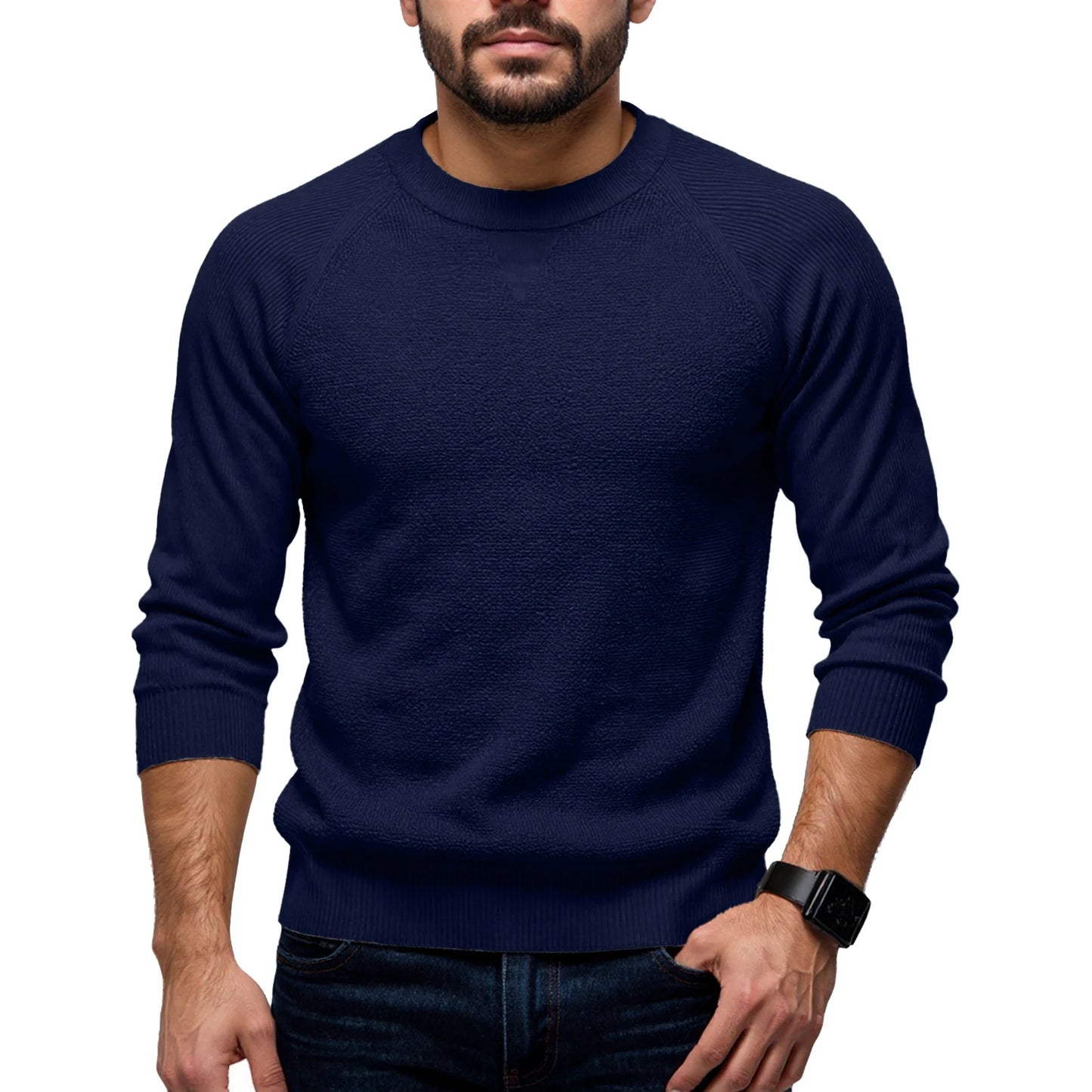Men'S Tops T-Shirts Knitted Round Neck Sweaters Men'S Fashion Tops Daily Wear Gray Casual Warm Daily Commuting Casual Gathering