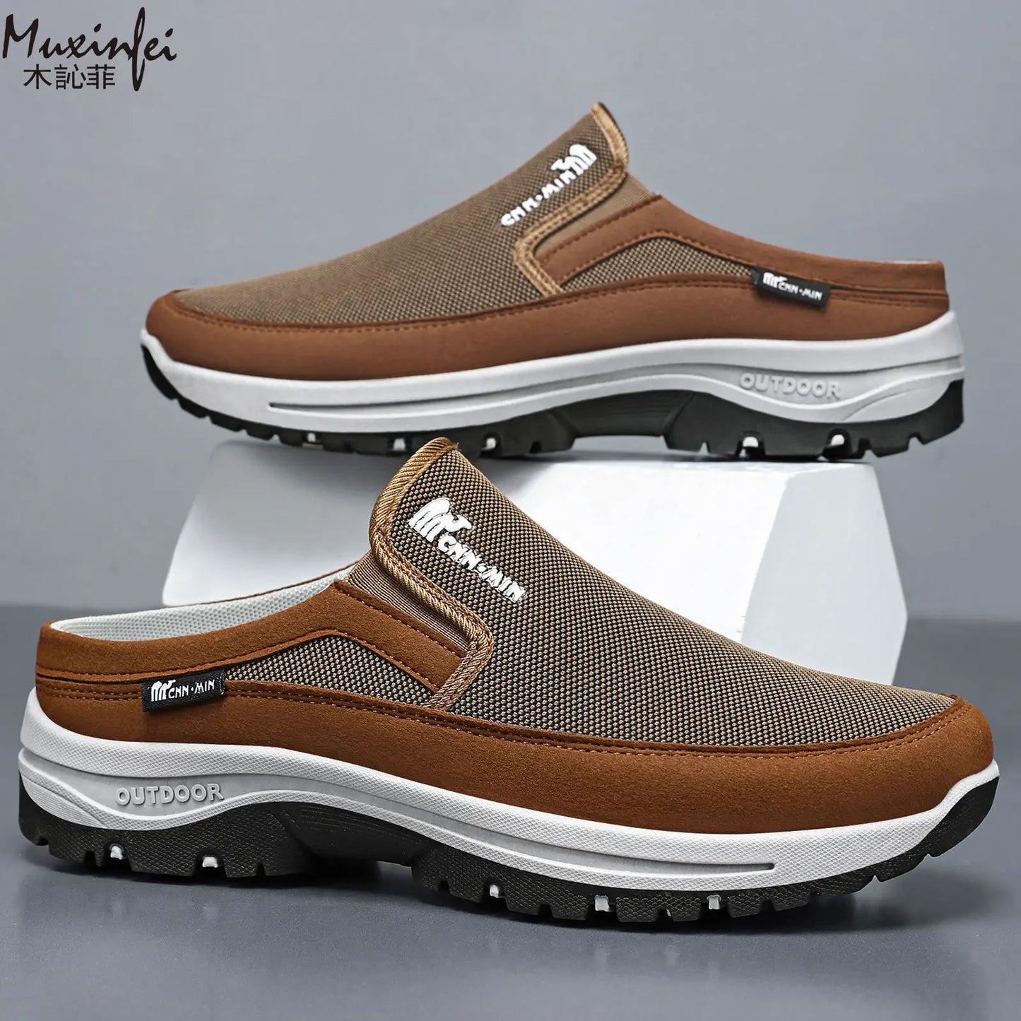 Men's Shoes 2026 Spring New Versatile Casual Half Top Single Shoes Comfortable, Breathable, Odorous Foot Size 39-47