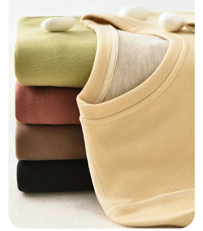 Thermal Underwear For Women + Men Winter Clothes Wool And Silk Two Piece Sets Thermos Clothing