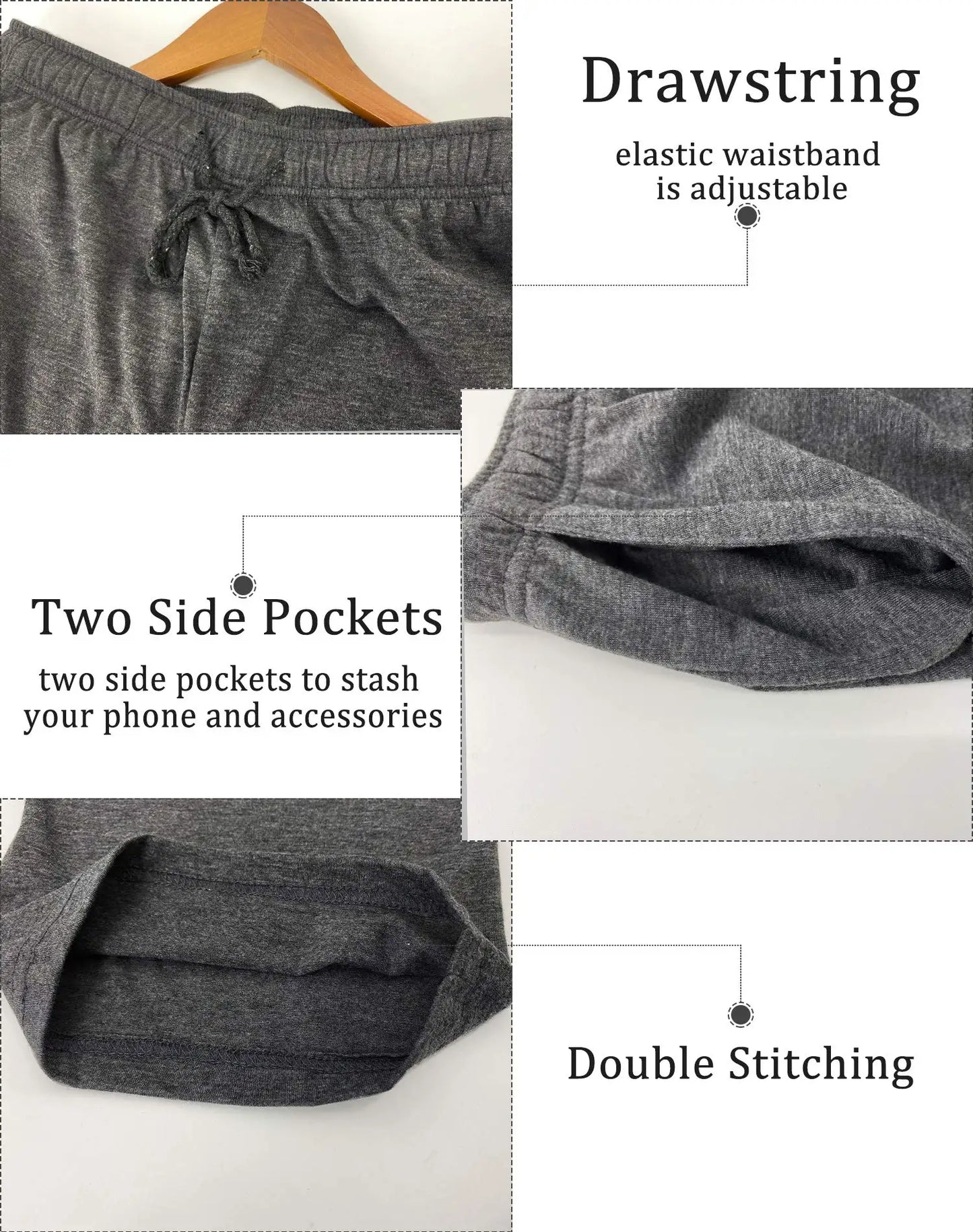 Mens Pajama Pants Lounge Pants Men with Pockets Soft Breathable Men Pjs Bottoms Casual Sleepwear Pajama Pants for Men Loungewear