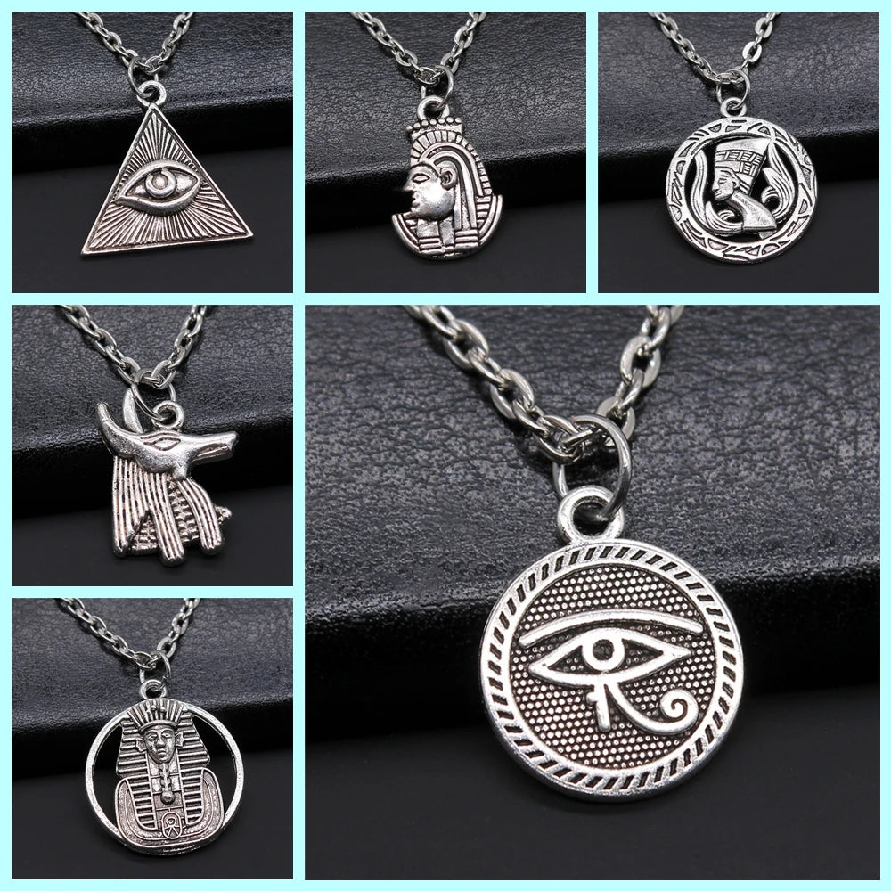 Egyptian Jewelry Gift Egyptian God Pharaoh The Eye Of Horus Ankh Cross Pendant Necklace African Gift