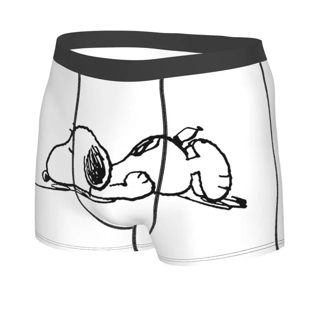 Snoopy Boxer Briefs for Men - Giggle Print Polyester Blend