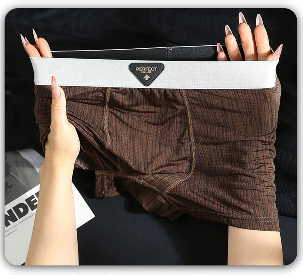 Men's Boxer Briefs Moisture-Wicking Polyester Spandex