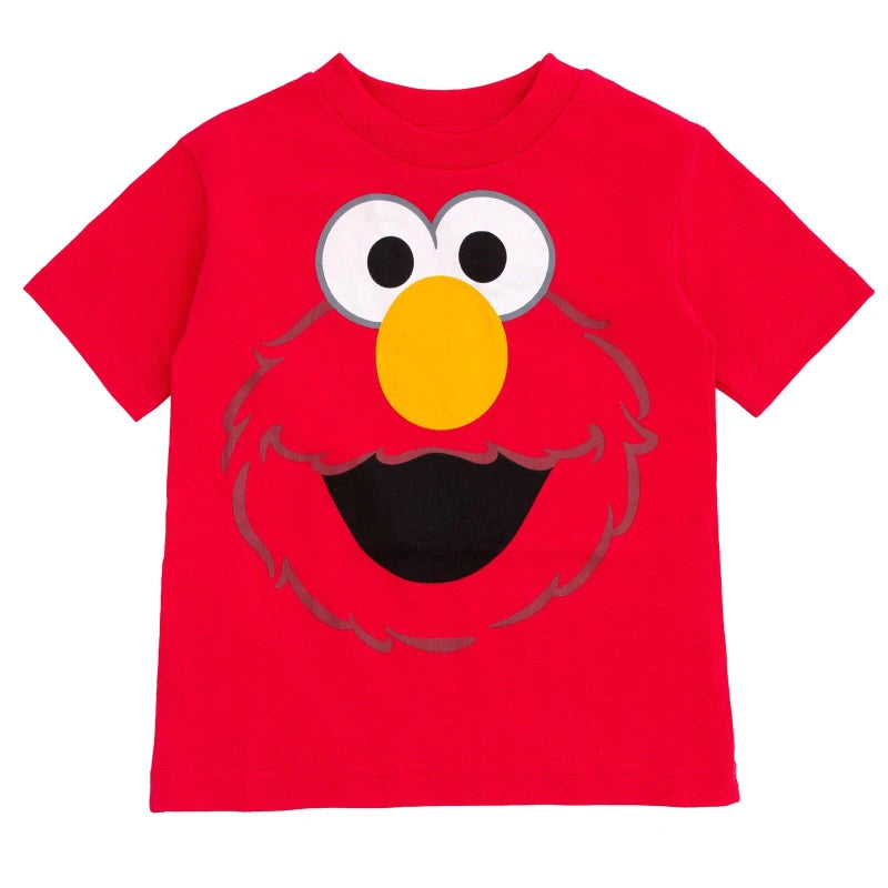Sesame Street Toddler Boy Girl 4 Pack T-Shirts Elmo Oscar Big Bird Cookie Monster