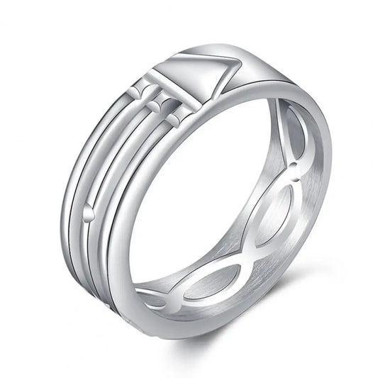 Men Fashion Ring Alloy Male Finger Ring Gift