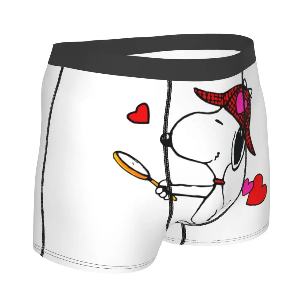 Snoopy Boxer Briefs for Men - Giggle Print Polyester Blend