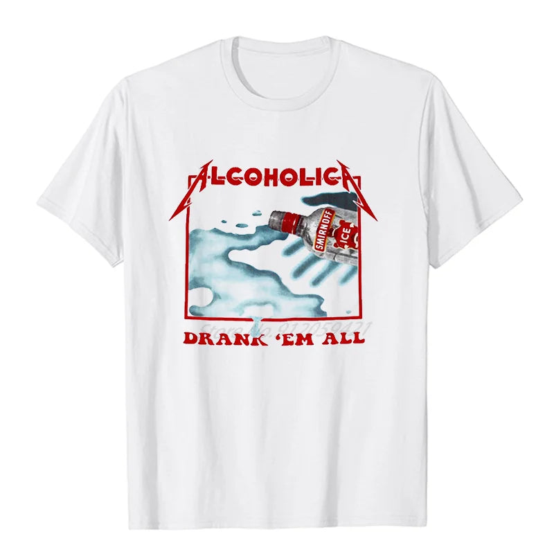Alcoholica Vodka Music Graphic Cotton T-Shirt
