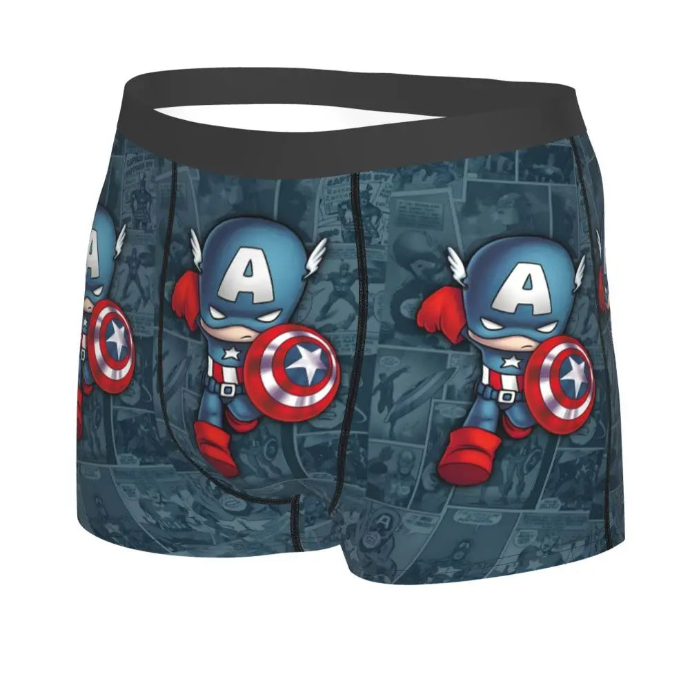 Captain America Comics Design Boxer Shorts for Men by MINISO