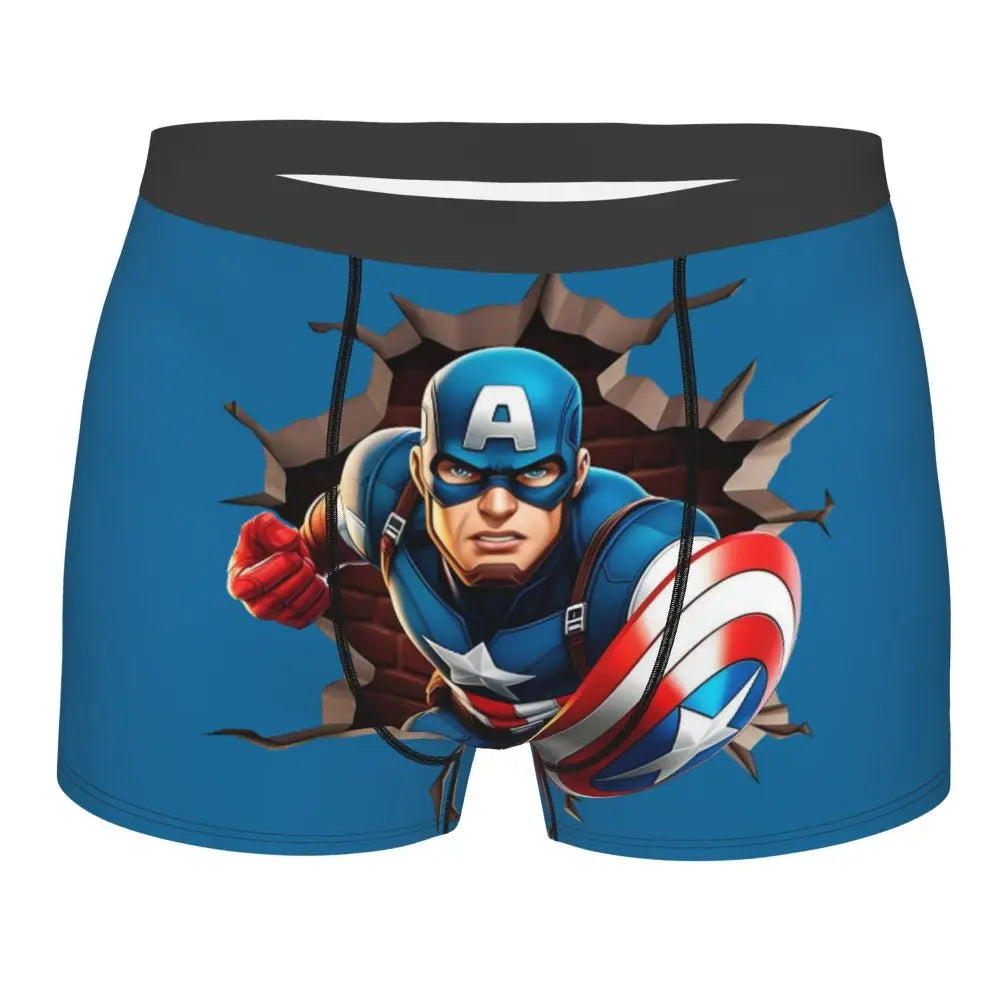 Captain America Comics Design Boxer Shorts for Men by MINISO