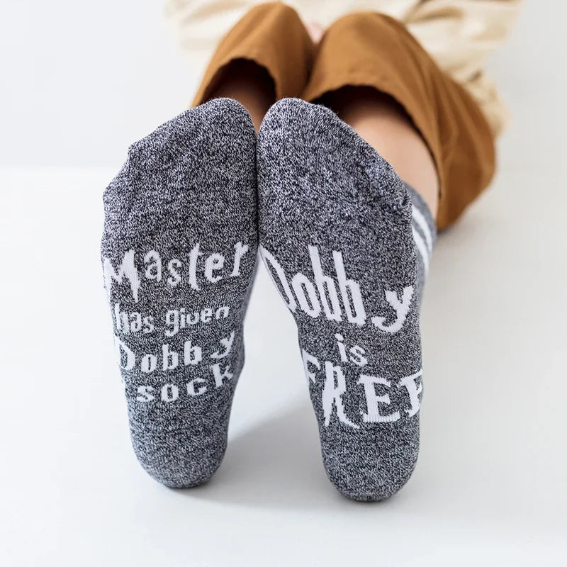New High Quality Print Letter  is Free Funny Men Socks Striped Women Novelty Chaussettes Femme Spring Streetwear Cotton Sokken