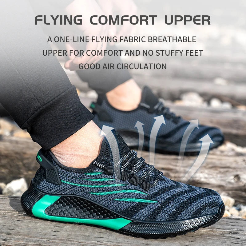 Men's Lightweight Steel Toe Work Safety Boots