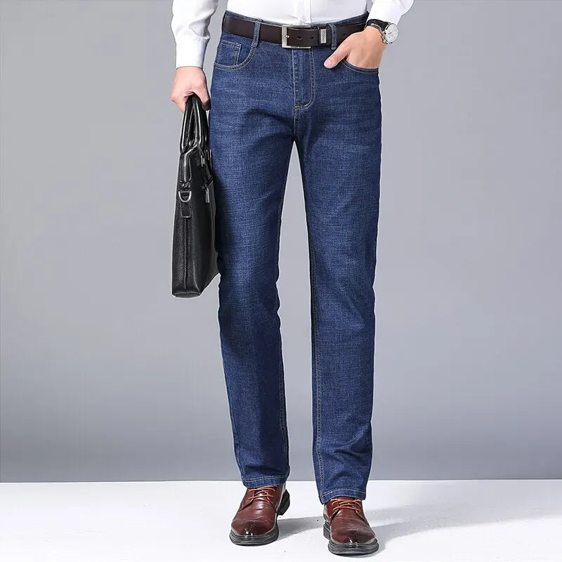 Men's Slim Fit Stretch Jeans for Business
