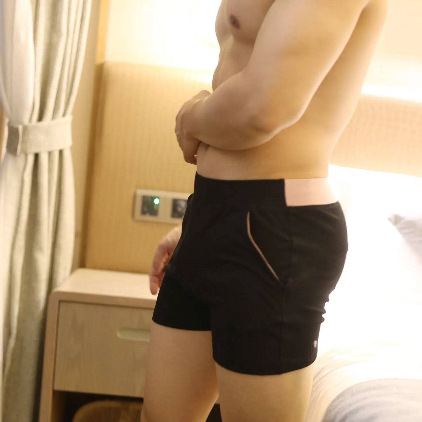 UXH Men's Cotton Boxer Shorts for Home and Sport