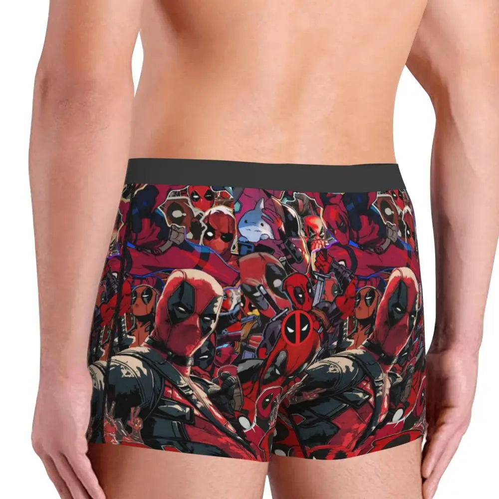 Deadpool Boxer Shorts for Men - Lycra Polyester Blend