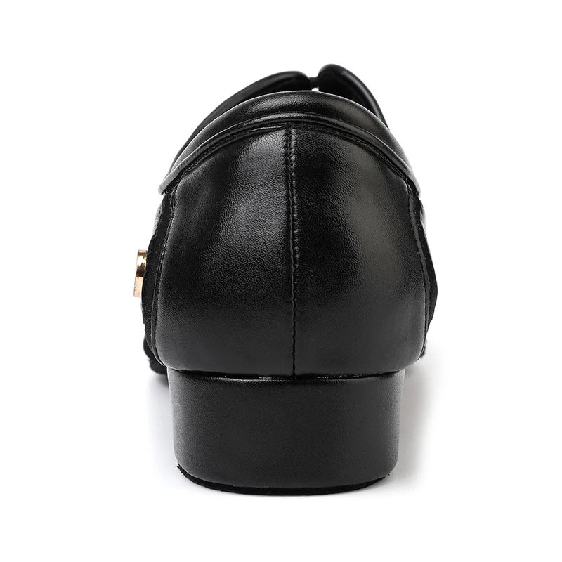 Men's Black PU Leather Ballroom Dance Shoes